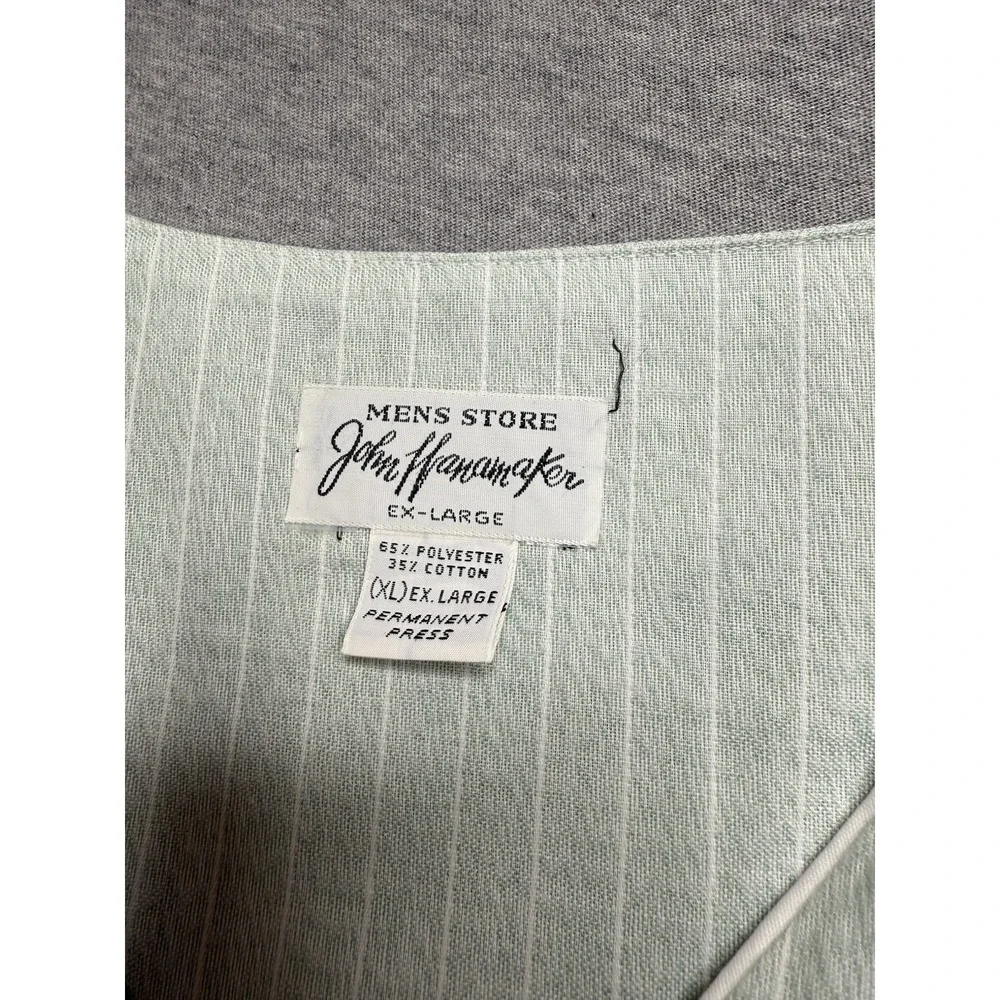 Vintage John Wanamaker Long Sleeve Mens‎ Poly/cotton Pajamas Extra Large